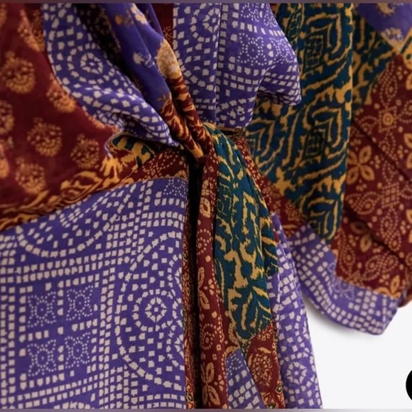 Zara Patchwork Dress- Medium - Picture 2 of 4